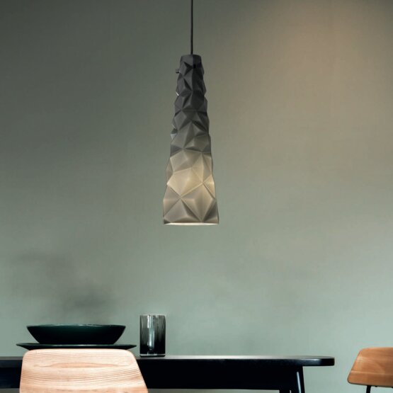 Chaotic lamp, Modern suspended lamp in gray color