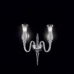 Crystal sconce at two lights