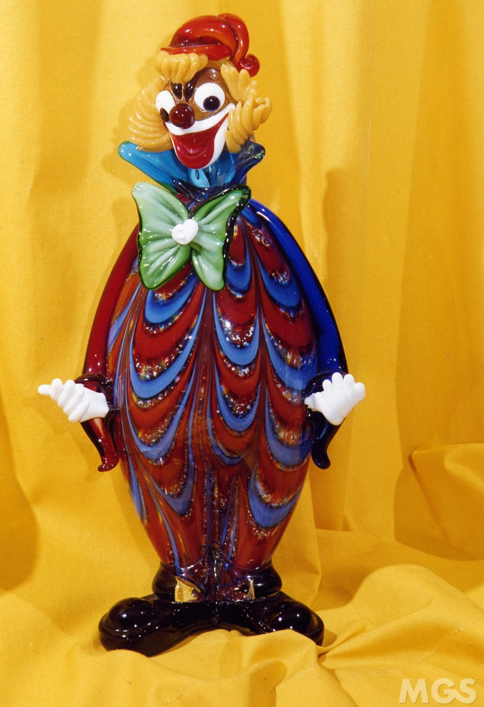 Antique store glass clown