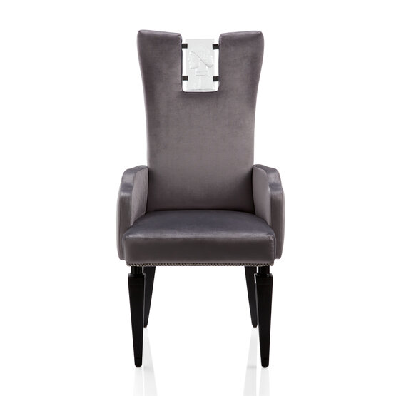 Clio chair, Dèco Handcrafted Chair Signature Cameo and Soft Velvet